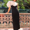 Acler Hampstead Midi Dress in Black with Ivory^ Formal | Black Tie