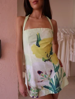 By Nicola Elene Halter Neck Mini Dress in^ Party | Mini
