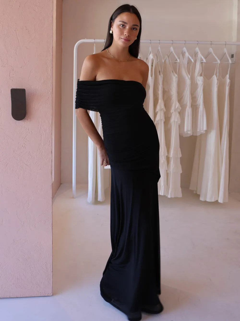 By Nicola Fiesta Off Shoulder Maxi Dress in^ Party | Formal