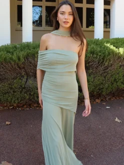 By Nicola Fiesta Off Shoulder Maxi Dress in^ Bridesmaid | Formal