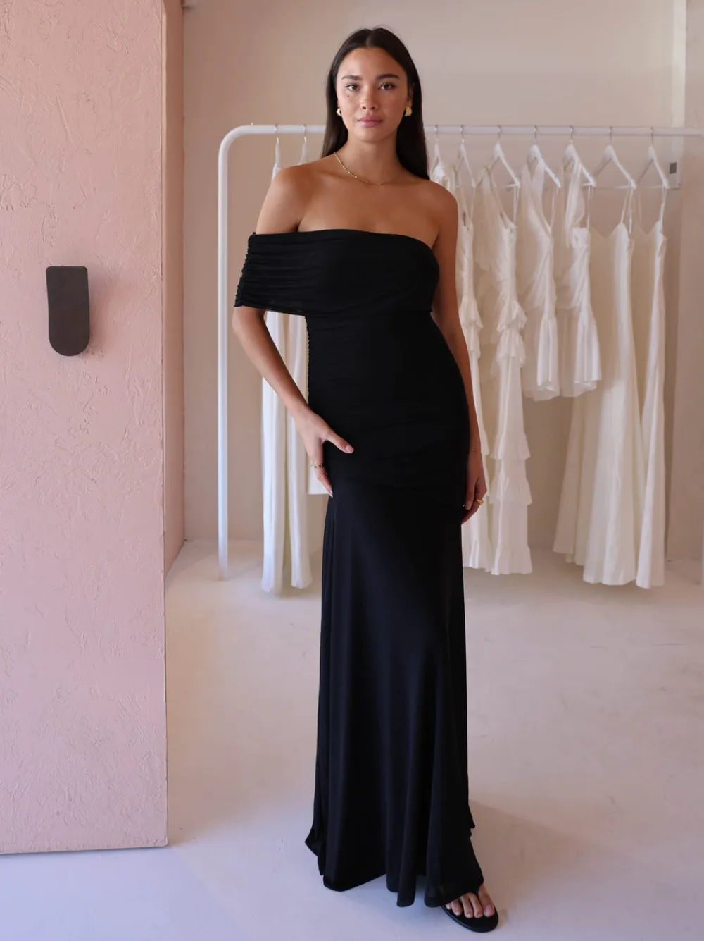By Nicola Fiesta Off Shoulder Maxi Dress in^ Party | Formal