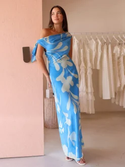 By Nicola Hailey One Shoulder Tie Maxi Dress in^ Bridesmaid | Party