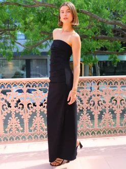 By Nicola Naomi Strapless Dress in^ Formal | Black Tie