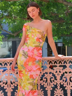 By Nicola Paloma Sleeveless Mesh Maxi Dress in^ Bump Friendly | Party