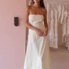 By Nicola Wavy Strapless Maxi Dress in^ Bridesmaid | Bride To Be