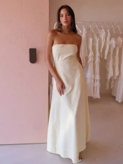 By Nicola Wavy Strapless Maxi Dress in^ Bridesmaid | Bride To Be
