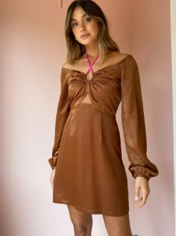 Ginia Selena Long Sleeve Dress in^ Mini