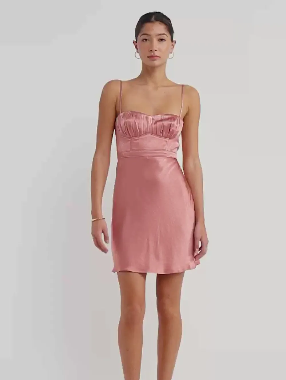 Shona Joy Corded Ruched Mini Dress in^ Mini
