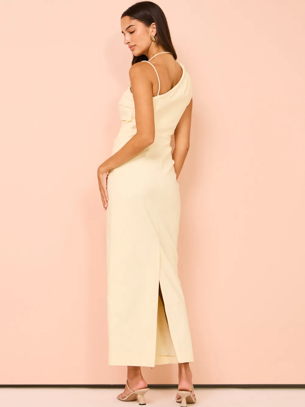 Shona Joy Lani Asymmetrical Gathered Midi Dress in^ Bridesmaid | Midi