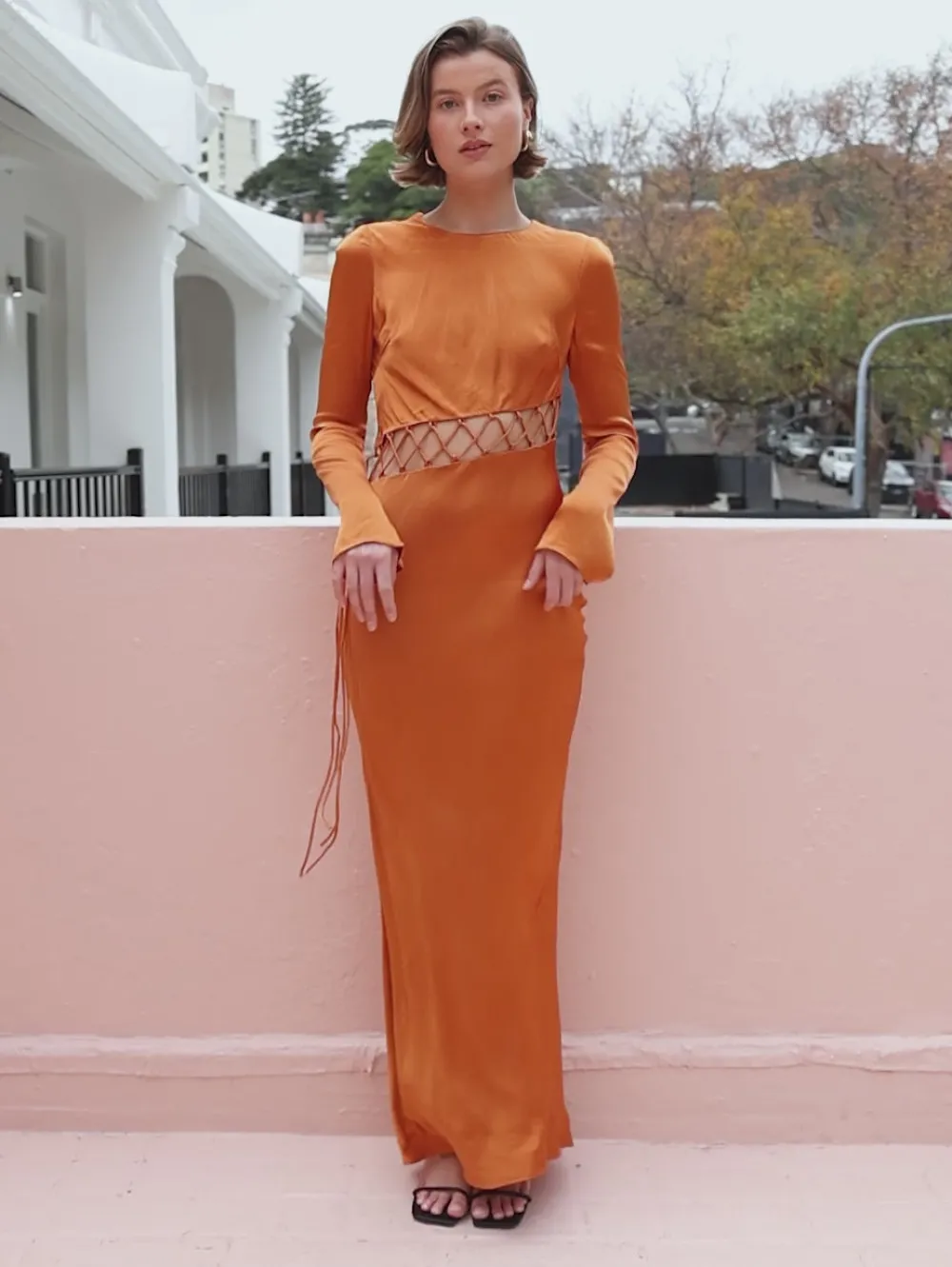 Shona Joy Sofia Lace Up Maxi Dress in^ Formal | Midi