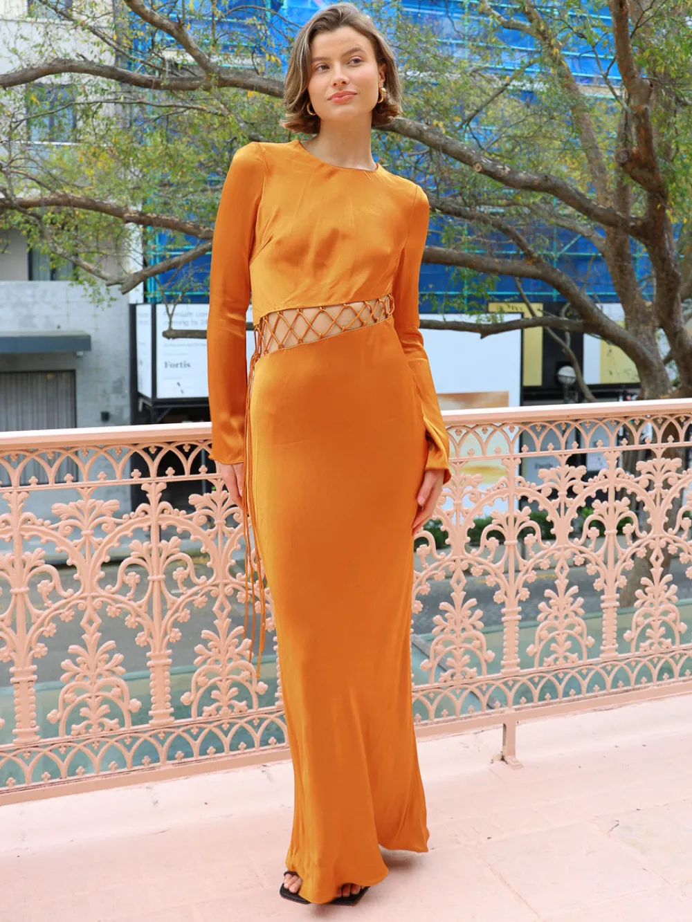 Shona Joy Sofia Lace Up Maxi Dress in^ Formal | Midi