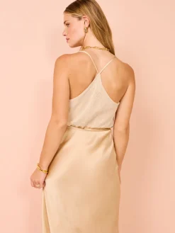 Shona Joy Valeria Silk Contrast Cowl Neck Maxi Dress in^ Midi | Maxi & Gown