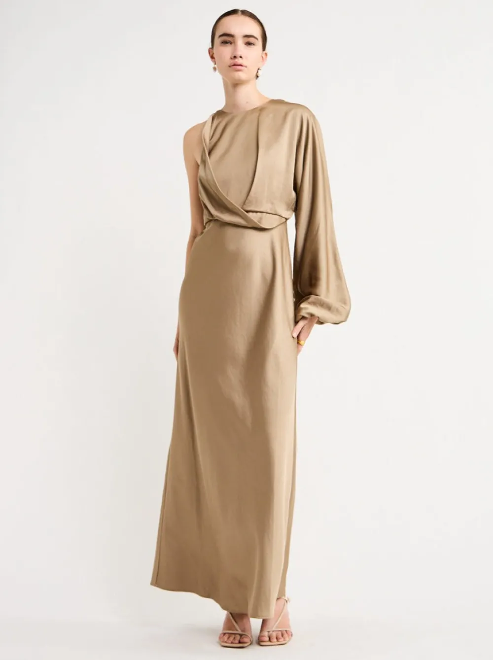 Significant Other Alessia One Shoulder Long Sleeve Dress in^ Midi | Maxi & Gown