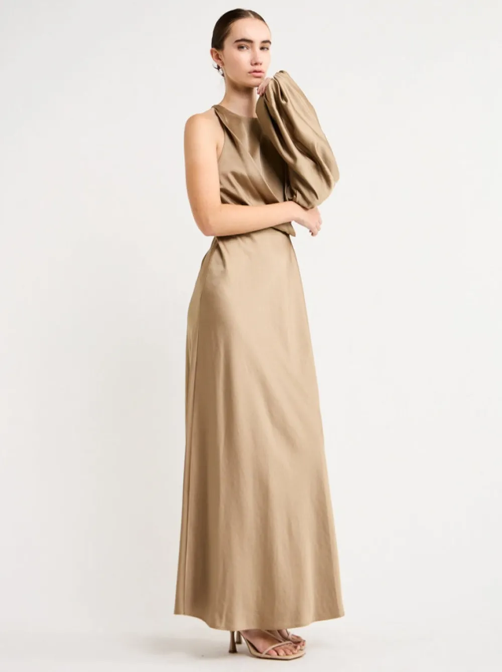 Significant Other Alessia One Shoulder Long Sleeve Dress in^ Midi | Maxi & Gown