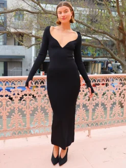 Sir Helena Long Sleeve Midi Dress in^ Bump Friendly | Midi