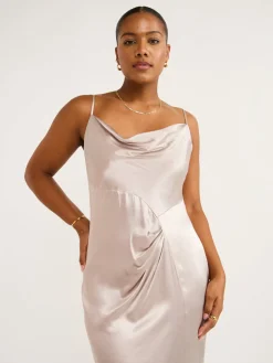 Suboo Millenia Cowl Neck Twist Strappy Maxi Dress in^ Party | Midi