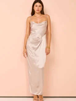 Suboo Millenia Cowl Neck Twist Strappy Maxi Dress in^ Party | Midi